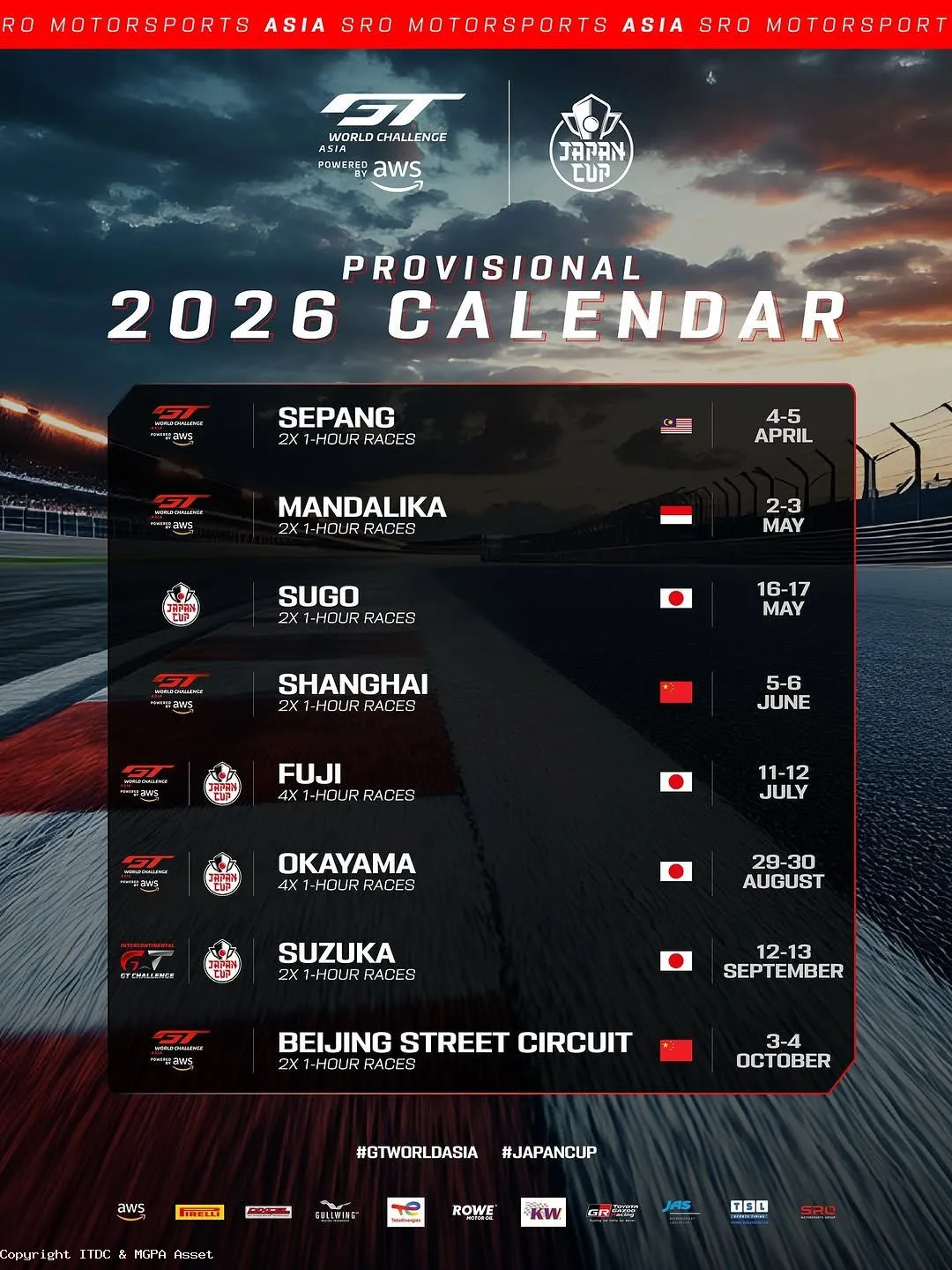 GT World Challenge Asia 2026