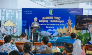 Inaugural flight Lampung-Kuala Lumpur